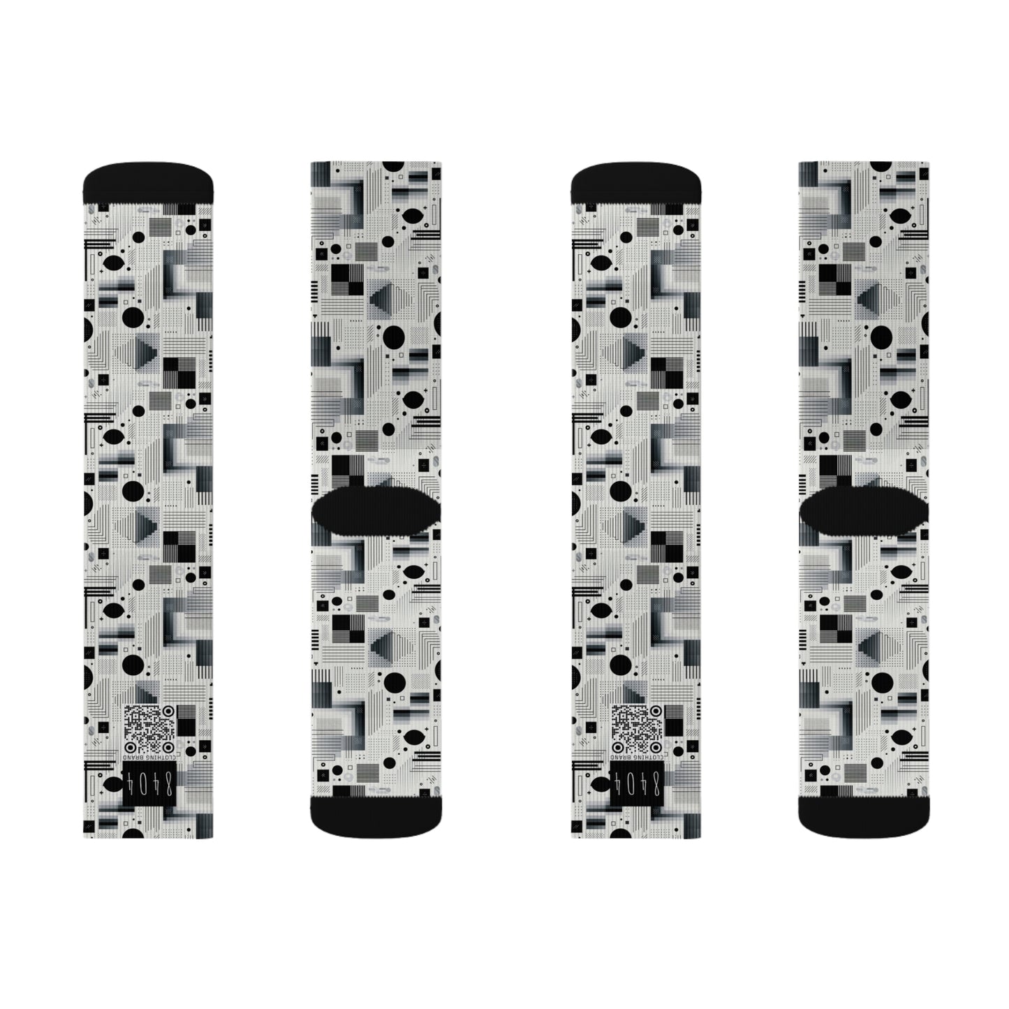 Digital Minimalism Minimalist Tech Sublimation Socks - 8404 Design-60