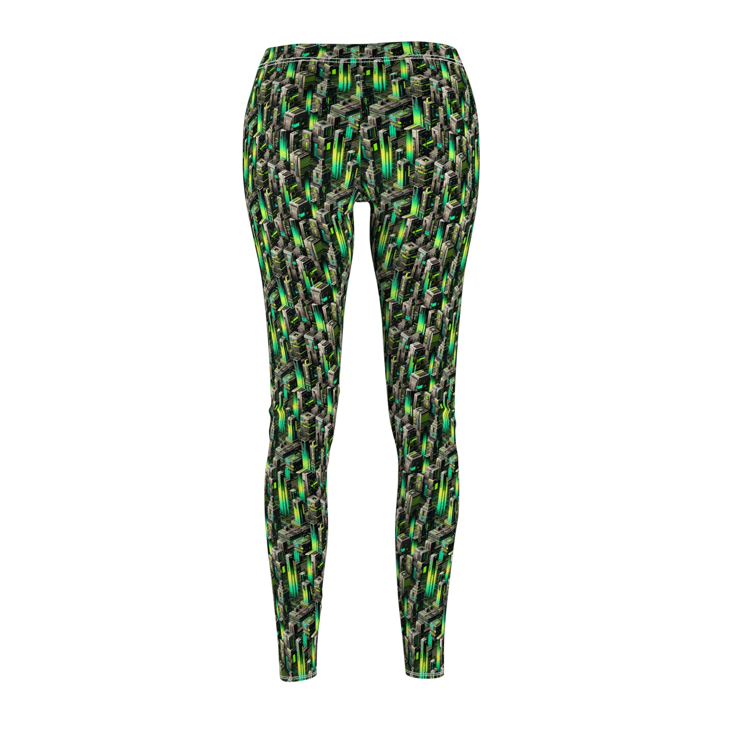 Digital Rebellion Tech-Forward Streetwear Women's Cut & Sew Casual Leggings - 8404 Design-63