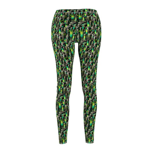 Digital Rebellion Tech-Forward Streetwear Women's Cut & Sew Casual Leggings - 8404 Design-63