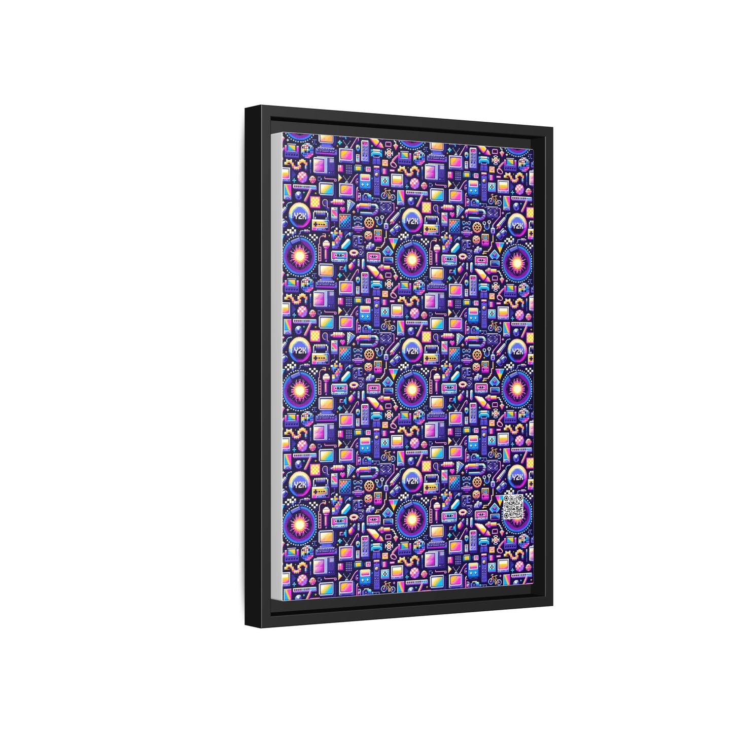 Digital Nostalgia Modern Retro Fusion Matte Canvas, Framed (multi-Color) - 8404 Design-64 B