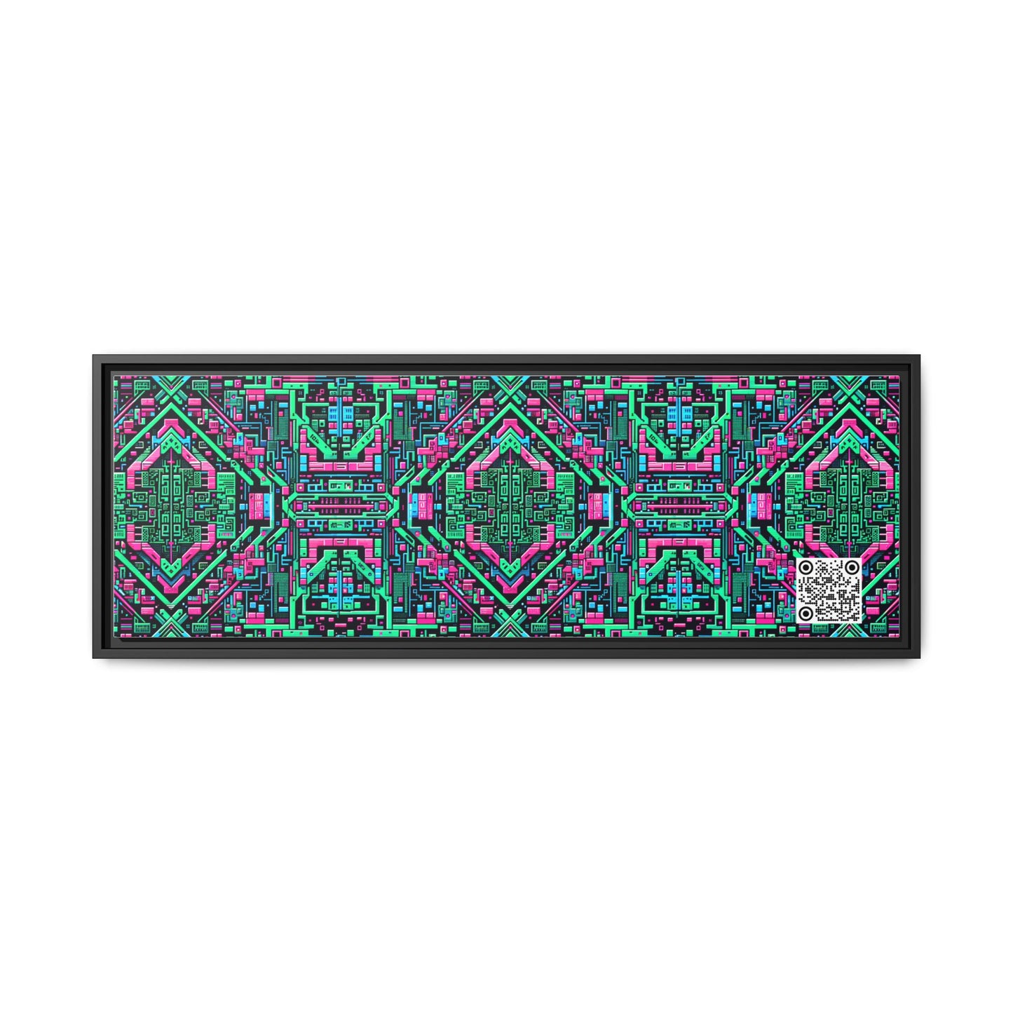 Digital Glitch Vibes Tech-Inspired Streetwear Matte Canvas, Framed (multi-Color) - 8404 Design-71 B