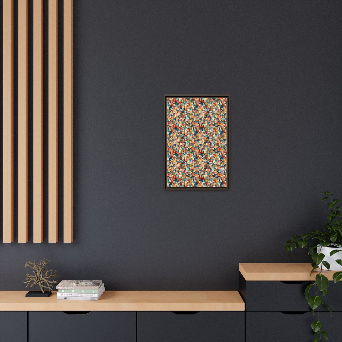 Digital Artistic Expression Artistic Streetwear Matte Canvas, Framed (multi-Color) - 8404 Design-46 B