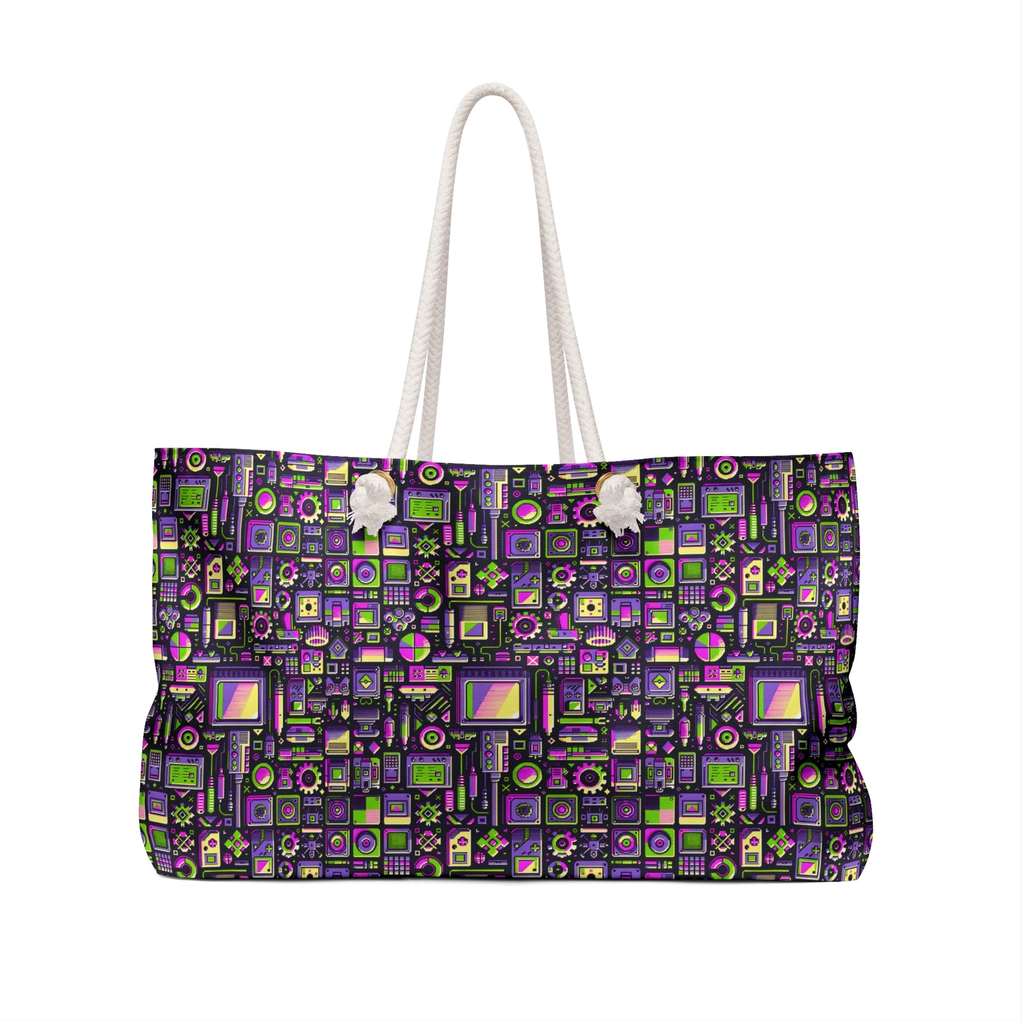 Digital Nostalgia Remix Modern Vintage Fusion Weekender Bag - 8404 Design-67