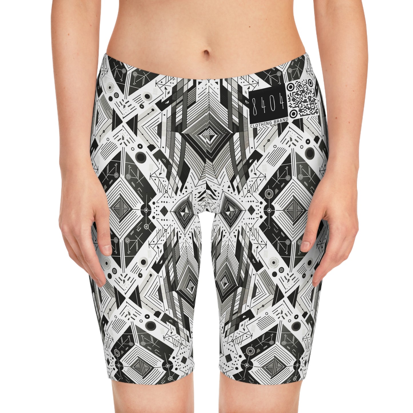 Digital Minimalism Minimalist Tech Women's Bike Shorts - 8404 Design-51
