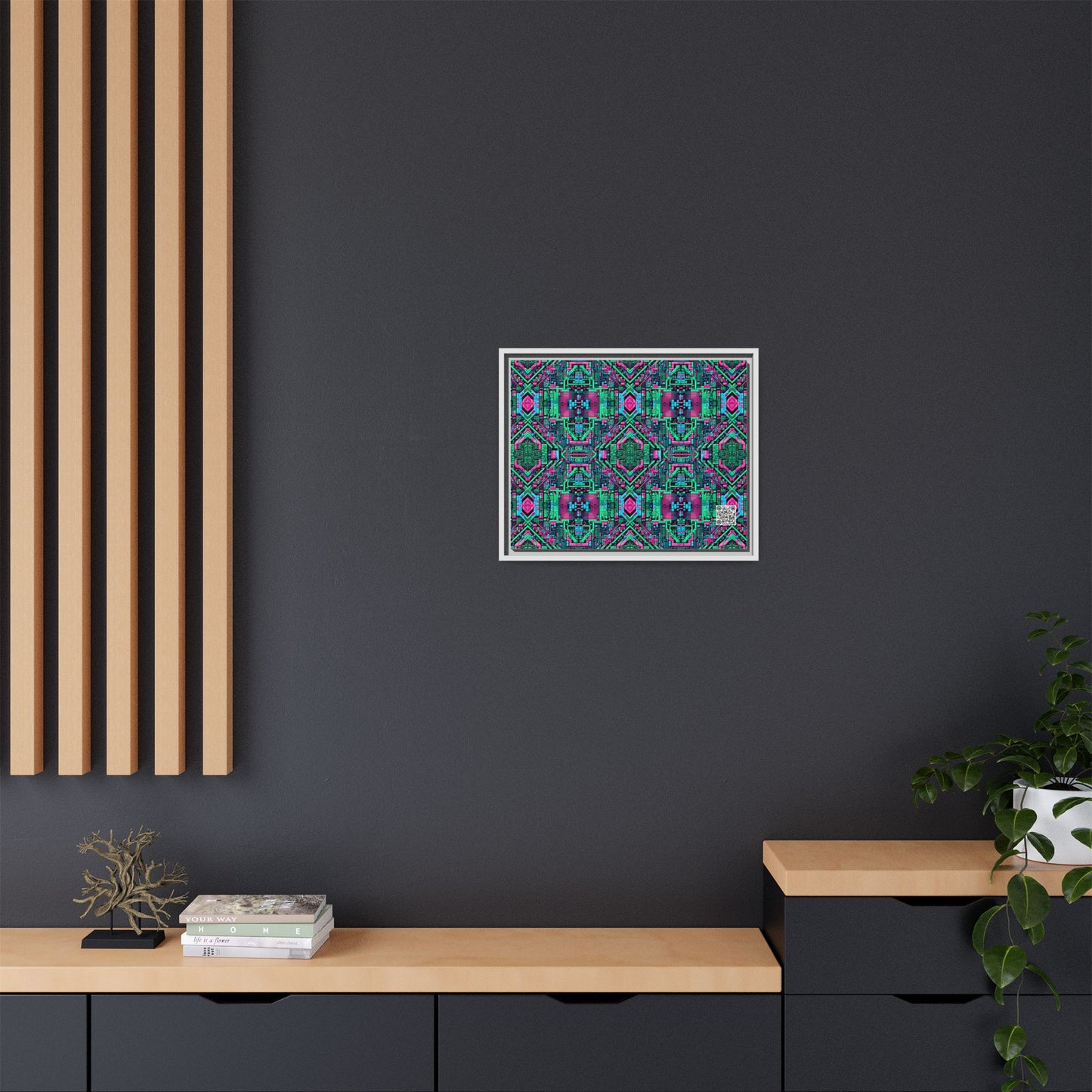 Digital Glitch Vibes Tech-Inspired Streetwear Matte Canvas, Framed (multi-Color) - 8404 Design-71 A