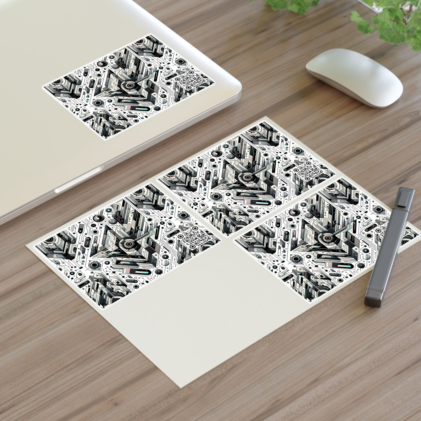 Tech-Infused Streetwear Tech-Forward Minimalism Sticker Sheets - 8404 Design-51