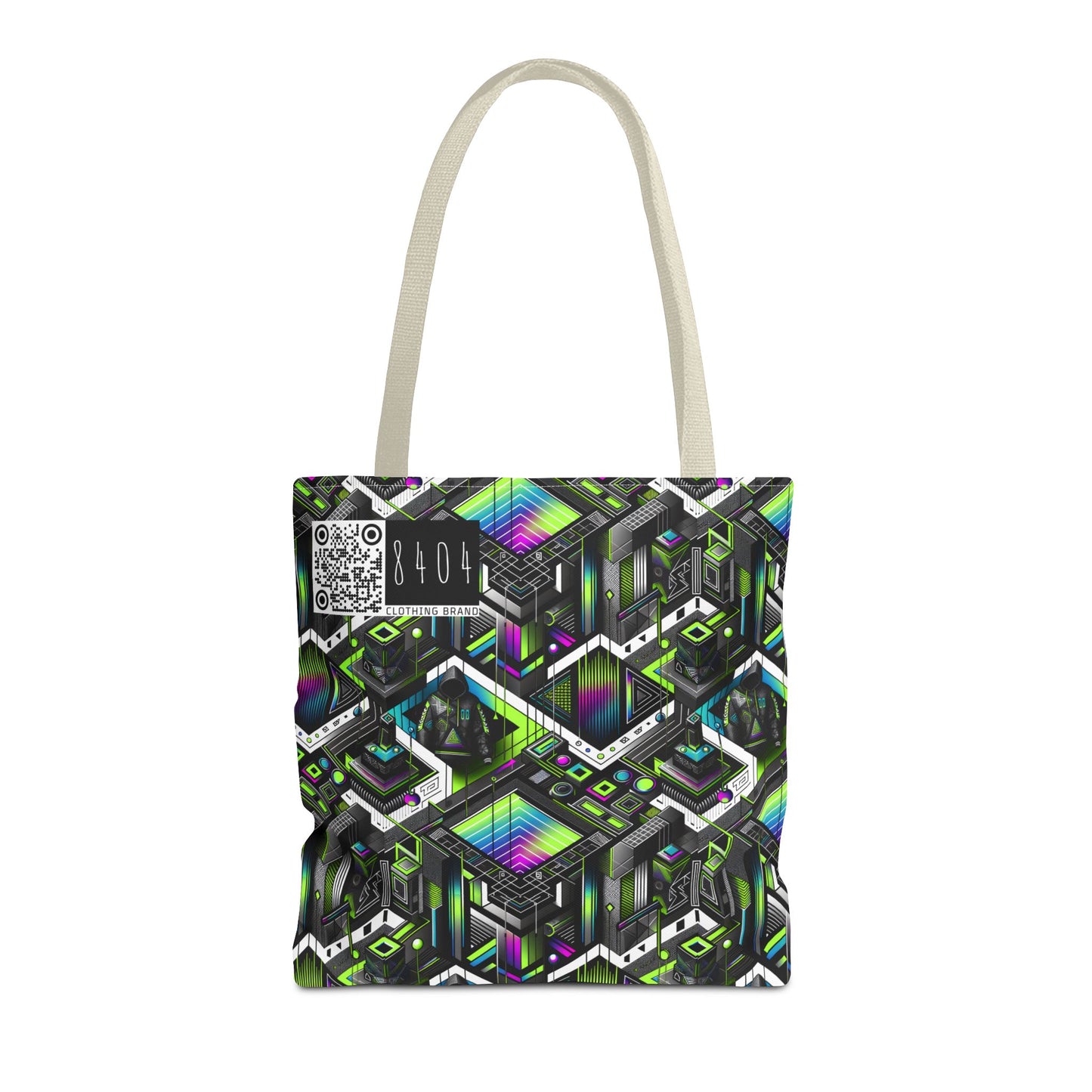 Retro Futurism Graphics Tech-Forward Streetwear Tote Bag - 8404 Design-52