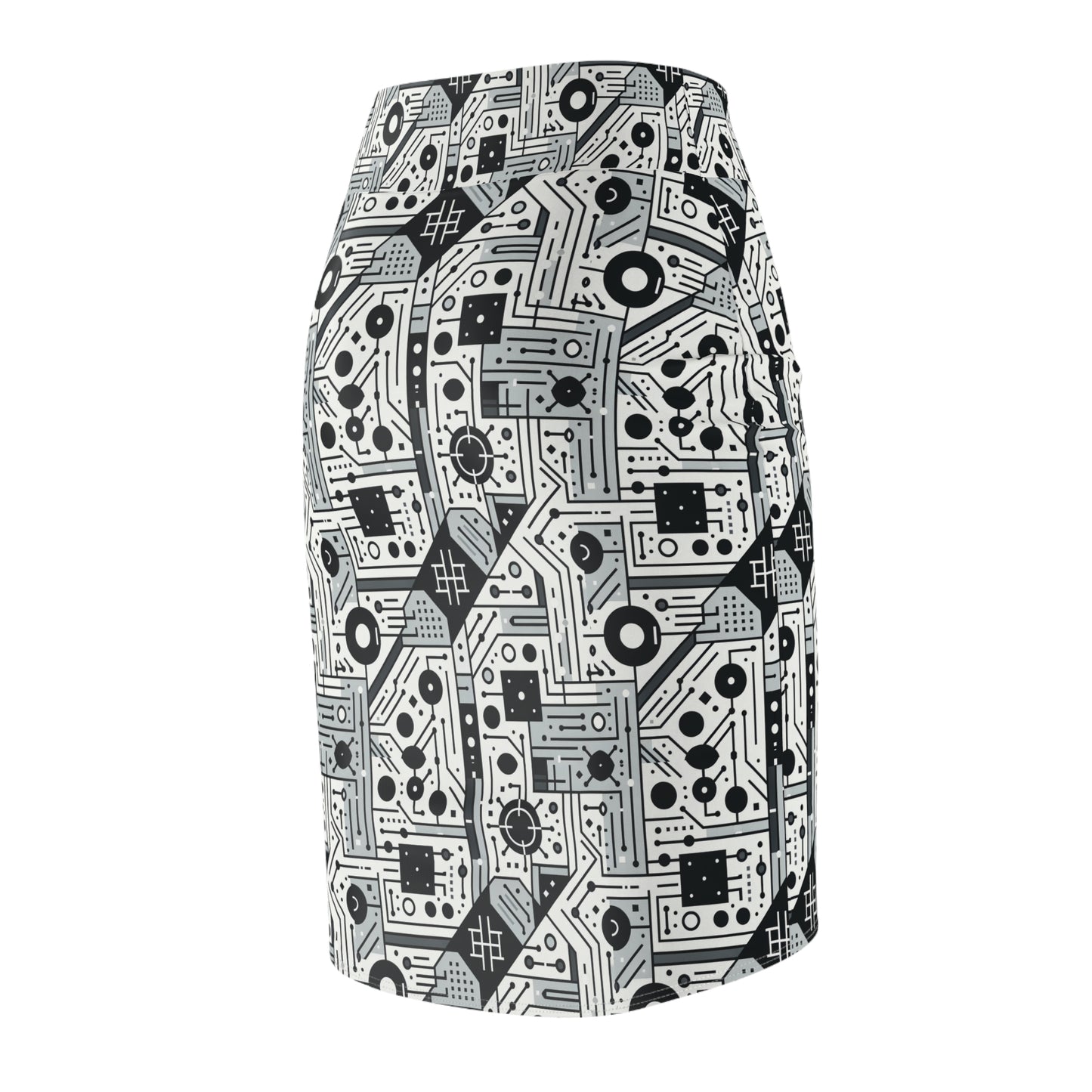 Digital Minimalism Minimalist Tech Women's Pencil Skirt - 8404 Design-48