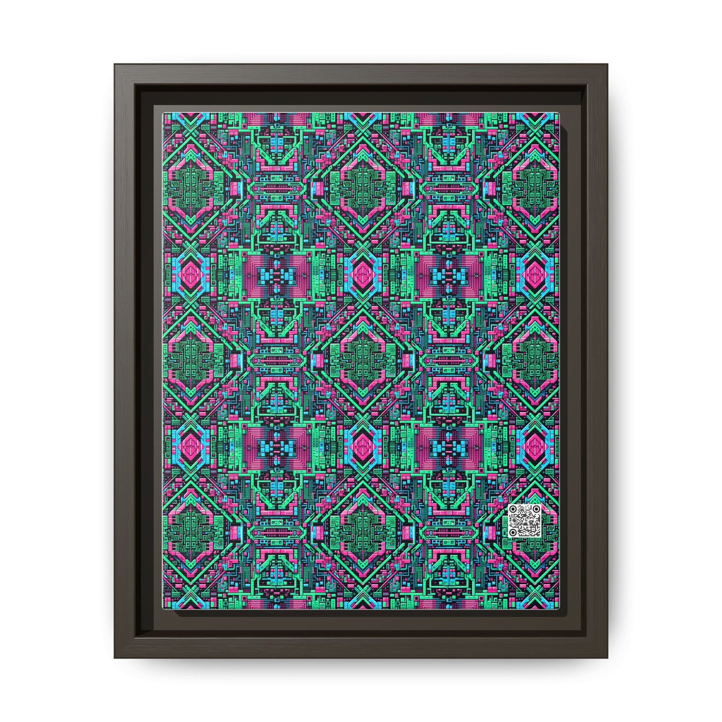 Digital Glitch Vibes Tech-Inspired Streetwear Matte Canvas, Framed (multi-Color) - 8404 Design-71 B
