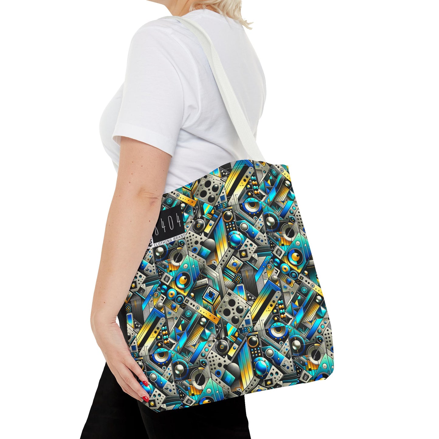 Tech Art Fusion Tech-Forward Streetwear Tote Bag - 8404 Design-50