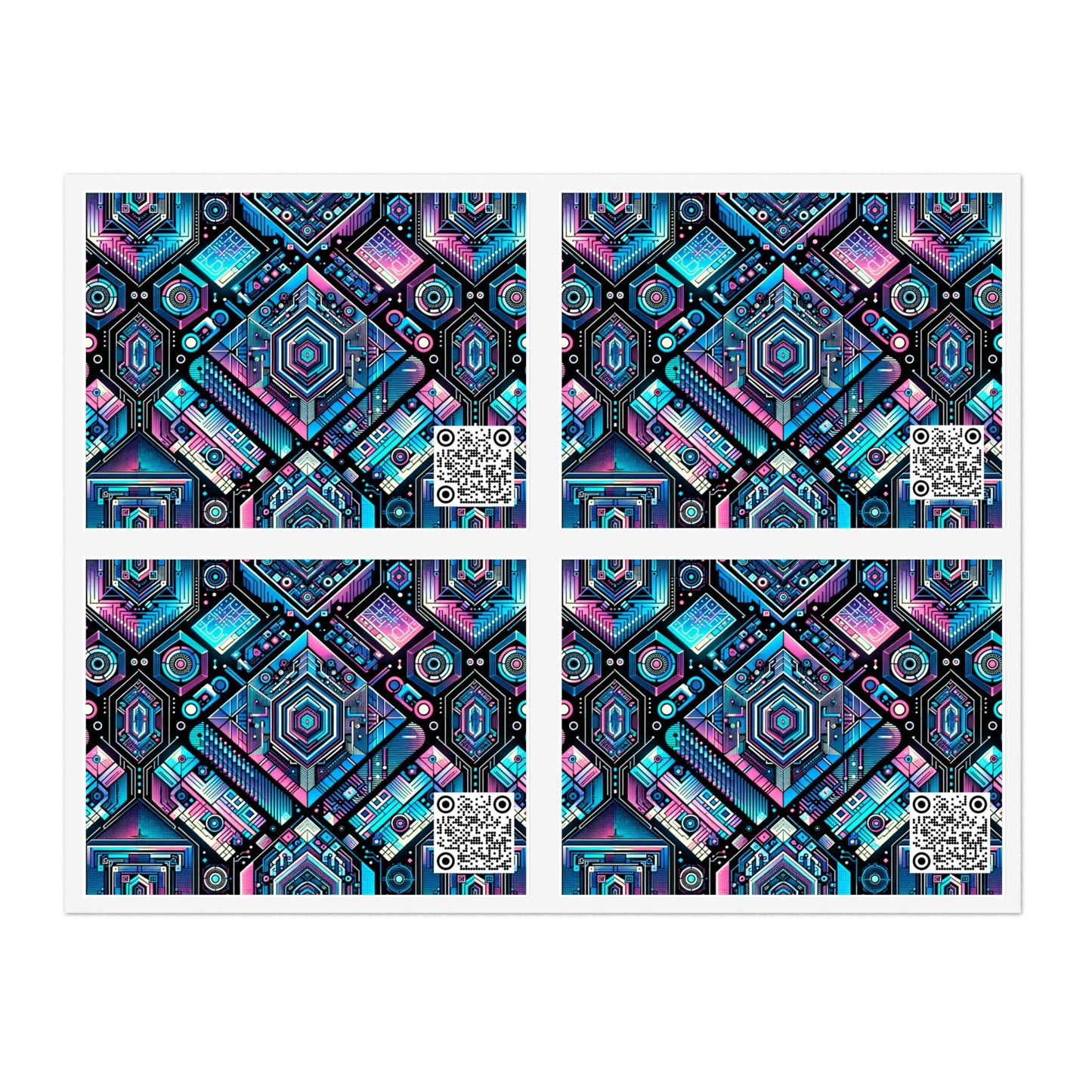 Digital Dreamland Futuristic Tech Aesthetic Sticker Sheets - 8404 Design-46