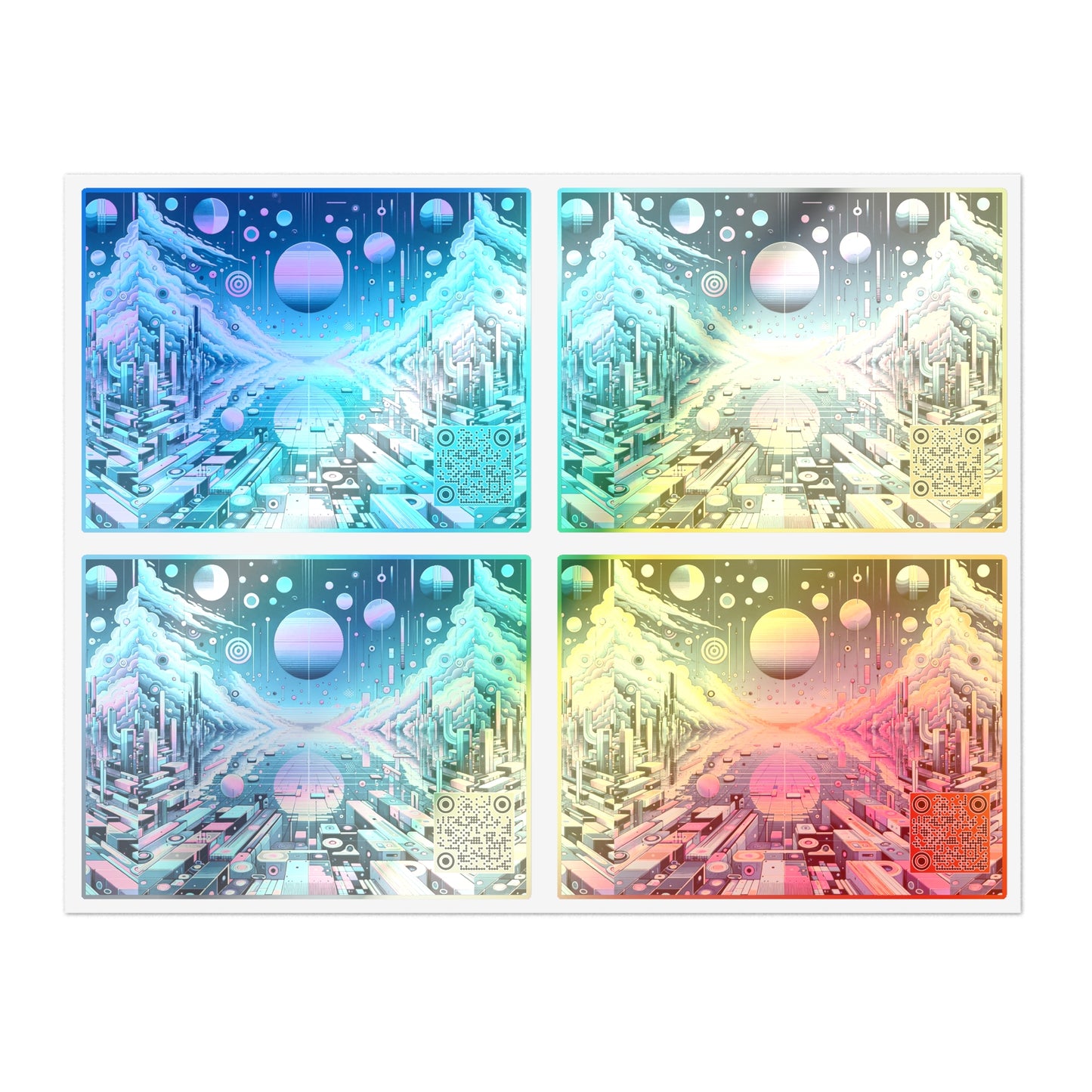 Digital Dreamscapes Digitally-Inspired Streetwear With a Dreamy, Surreal Twist Sticker Sheets - 8404 Design-61