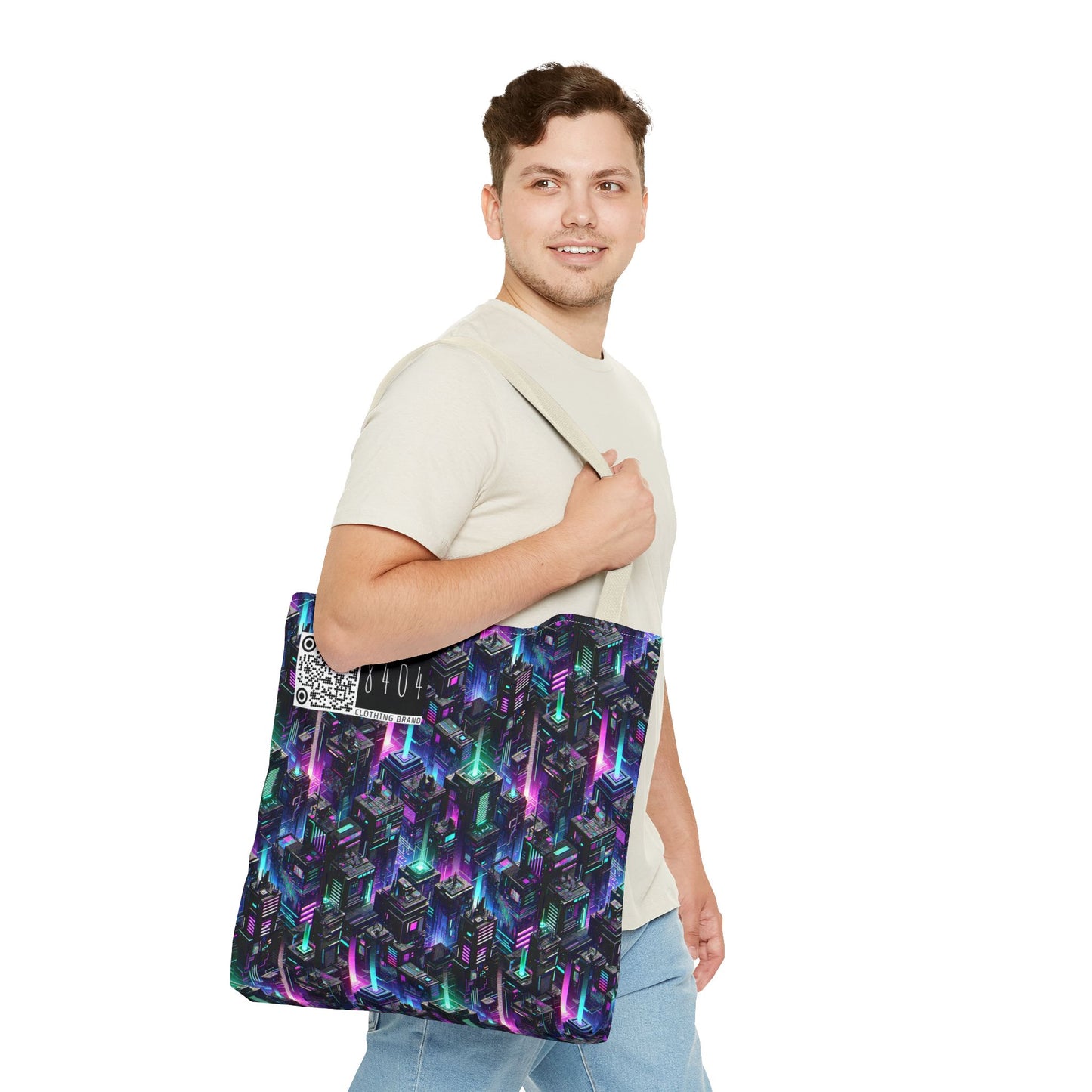 Tech Noir Graphics Futuristic Tech Aesthetics Tote Bag - 8404 Design-55