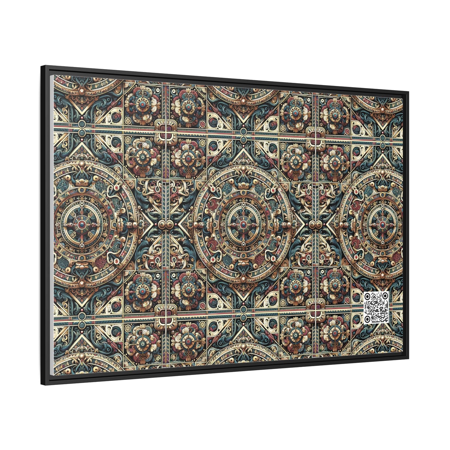 Urban Renaissance Historical Fusion With Street Edge Matte Canvas, Framed (multi-Color) - 8404 Design-57 A