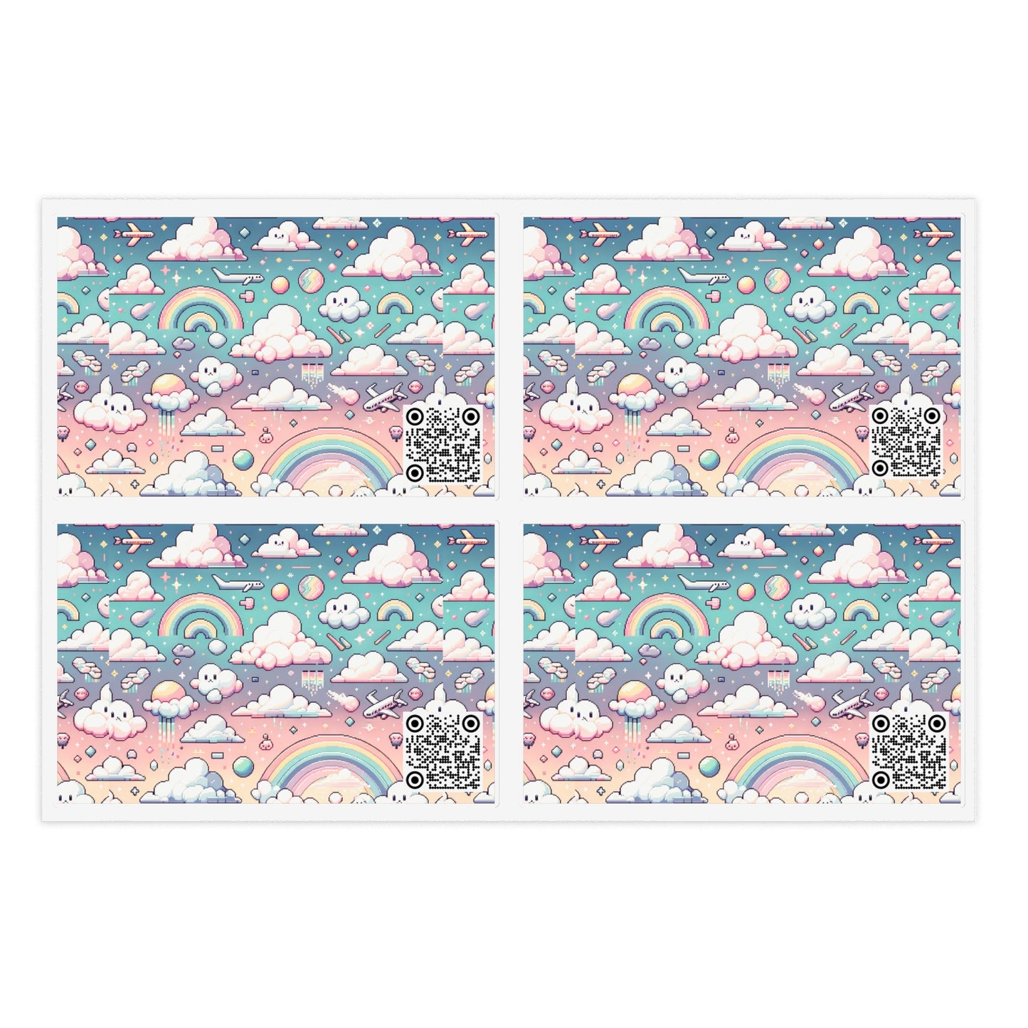 Digital Dreamland Whimsical and Nostalgic Streetwear With a Digital Twist Sticker Sheets - 8404 Design-58