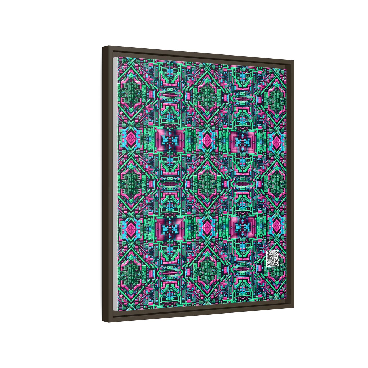 Digital Glitch Vibes Tech-Inspired Streetwear Matte Canvas, Framed (multi-Color) - 8404 Design-71 B