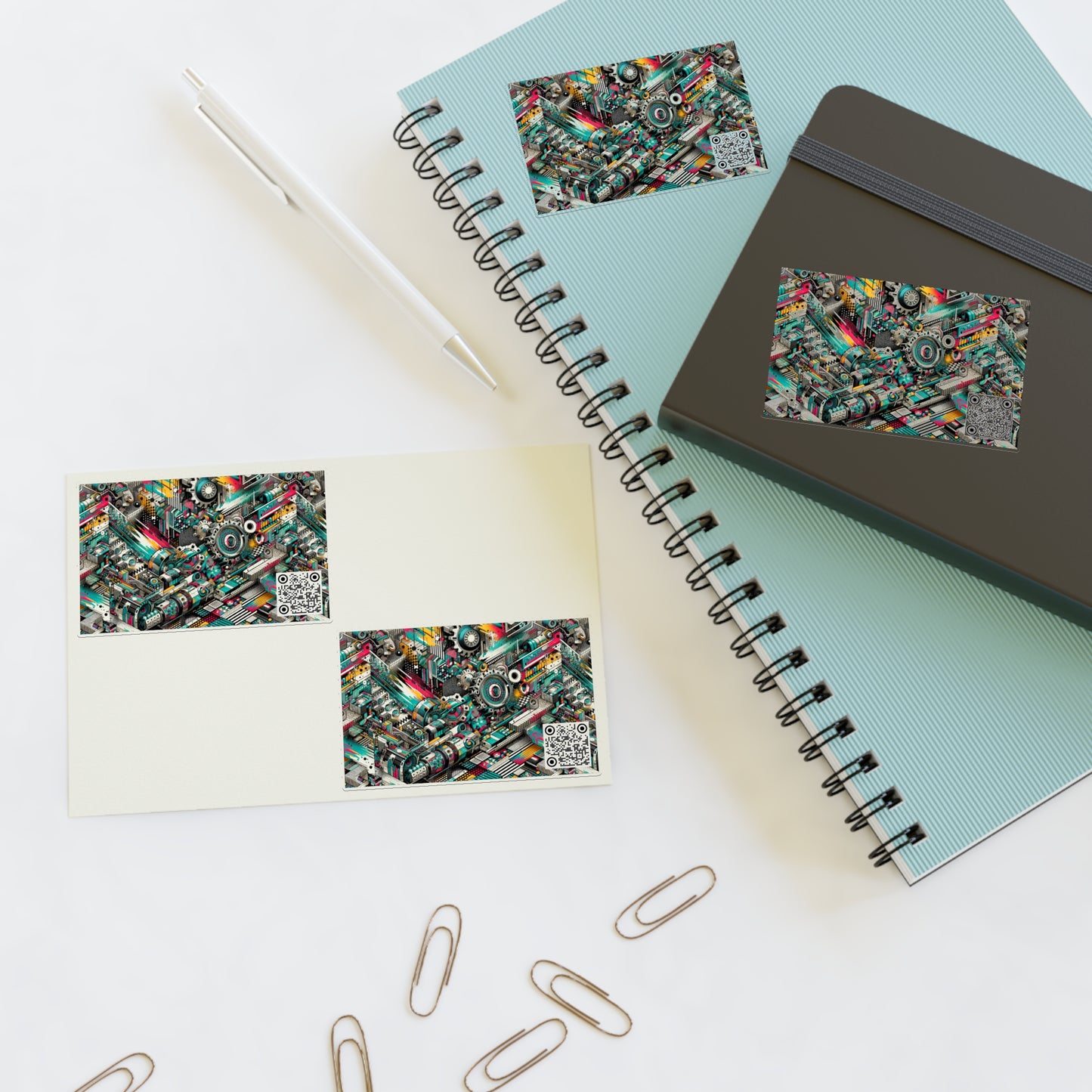 Urban Graffiti Fusion Eclectic Street Art Meets Modern Tech Culture Sticker Sheets - 8404 Design-51