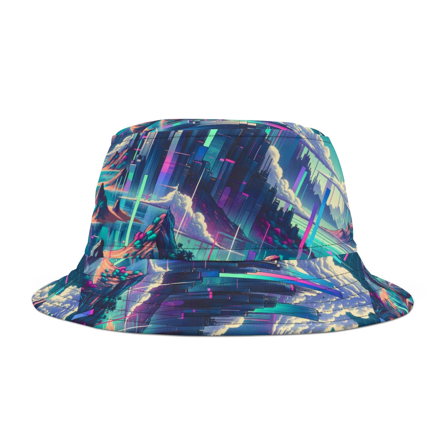 Digital Dreamscapes Digitally-Inspired Streetwear With a Dreamy, Surreal Twist Bucket Hat - 8404 Design-53