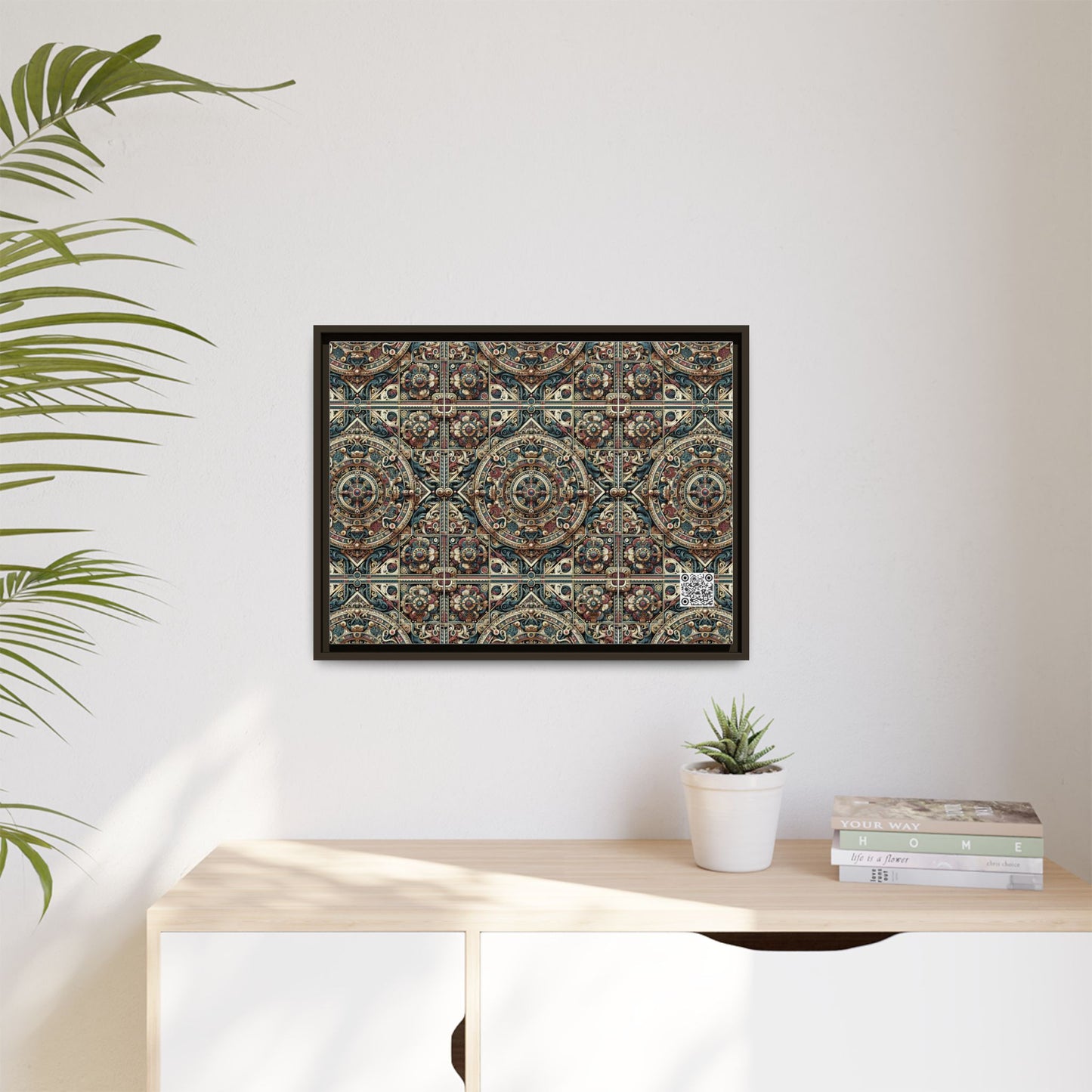 Urban Renaissance Historical Fusion With Street Edge Matte Canvas, Framed (multi-Color) - 8404 Design-57 A