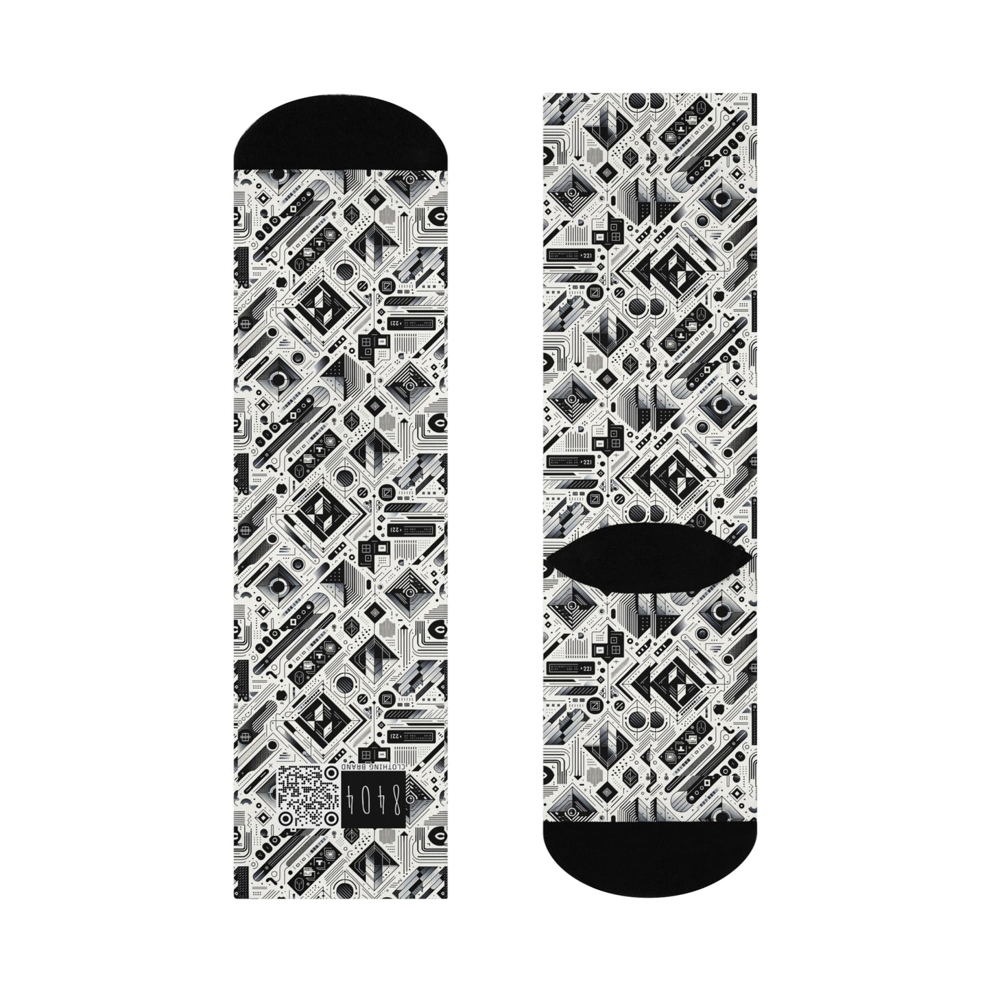 Tech Minimalism Minimalist Tech Cushioned Crew Socks - 8404 Design-72