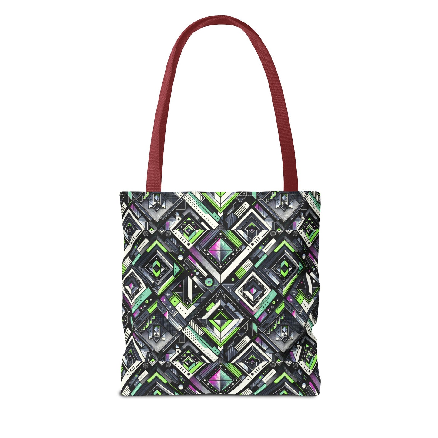 Retro Futurism Graphics Tech-Forward Streetwear Tote Bag - 8404 Design-48