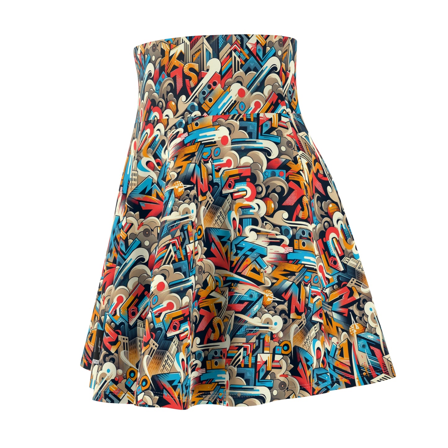 Neo-Traditional Street Art Modern Street Art Fusion Women's Skater Skirt - 8404 Design-44