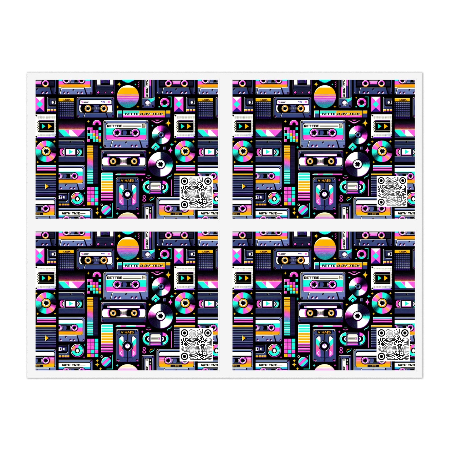 Digital Nostalgia Tech-Inspired Retro Fusion Sticker Sheets - 8404 Design-48