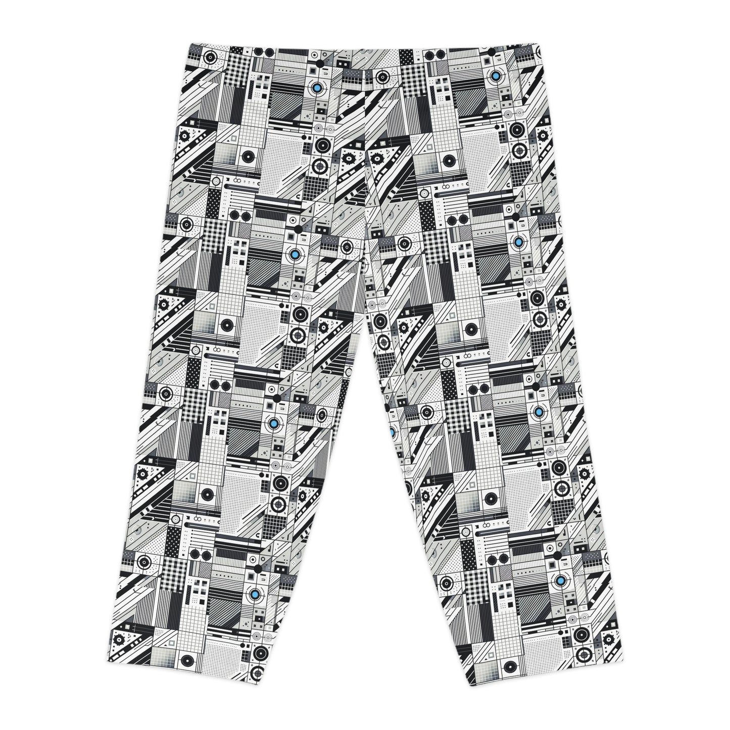 Digital Minimalism Minimalist Tech Women's Capri Leggings - 8404 Design-52