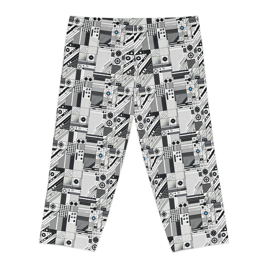 Digital Minimalism Minimalist Tech Women's Capri Leggings - 8404 Design-52