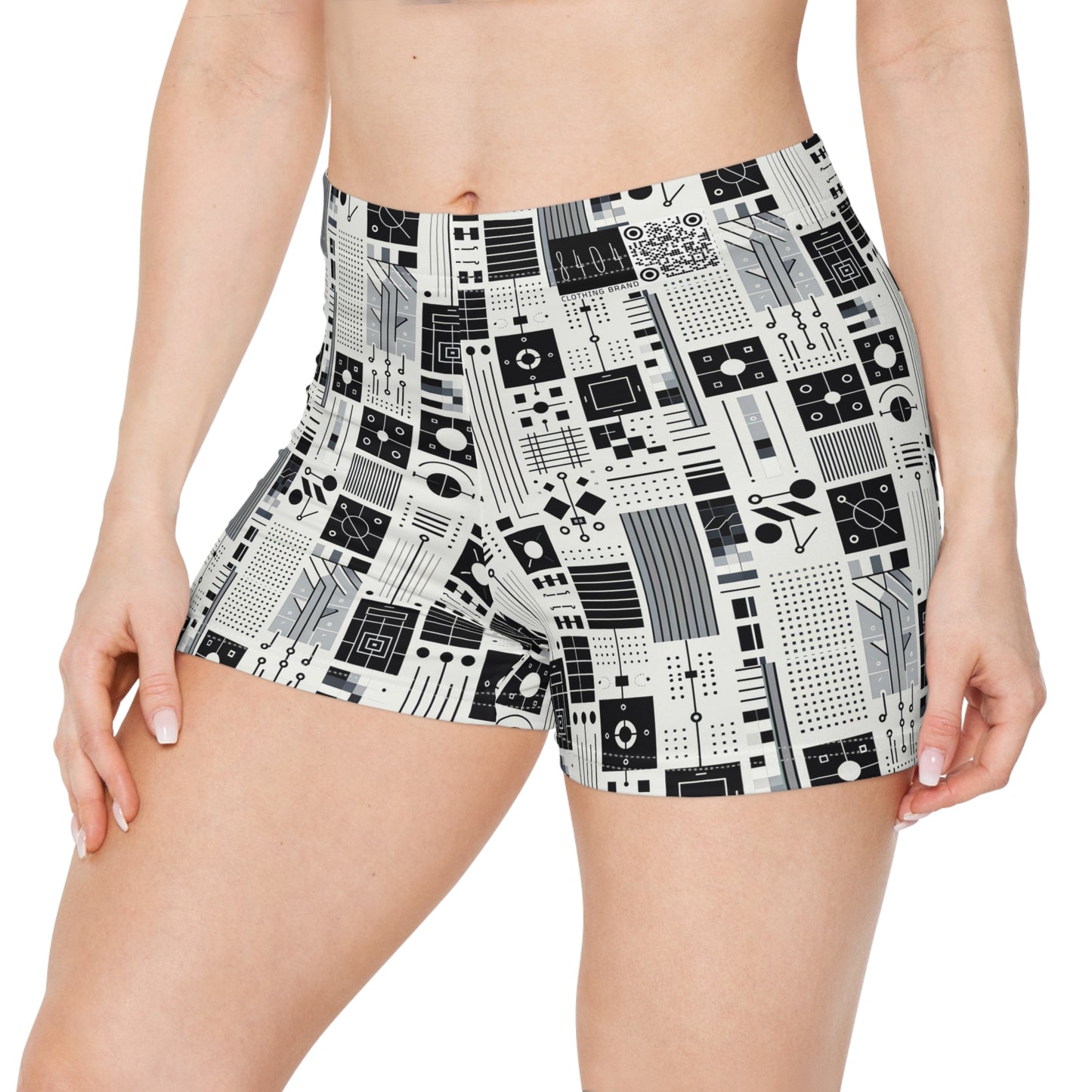 Digital Minimalism Minimalist Tech Women's Shorts - 8404 Design-54
