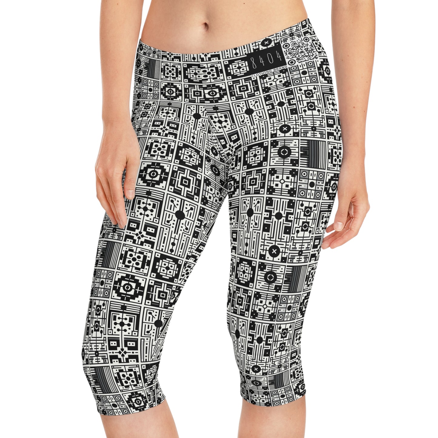 Digital Minimalism Minimalist Tech Women's Capri Leggings - 8404 Design-55