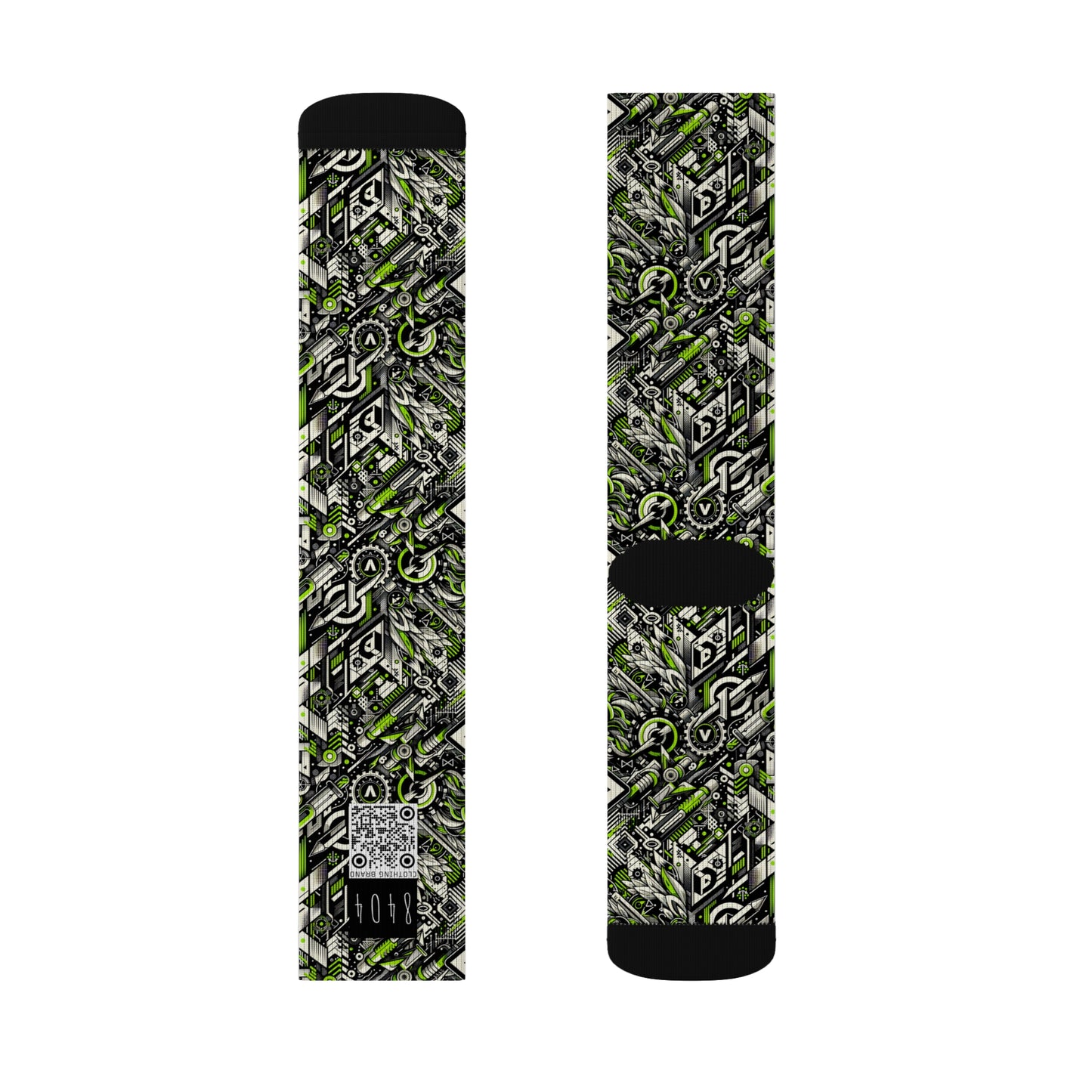 Graffiti Tech Fusion Bold Streetwear Fusion Sublimation Socks - 8404 Design-59