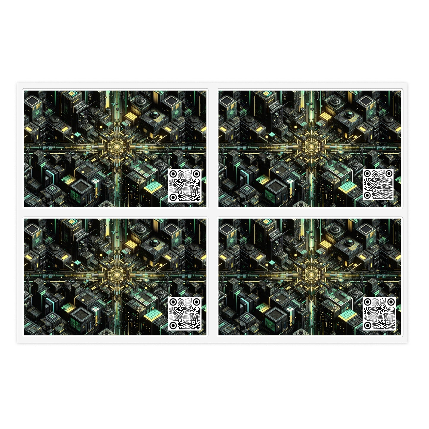 Tech Noir Graphics Tech-Inspired Streetwear Sticker Sheets - 8404 Design-66