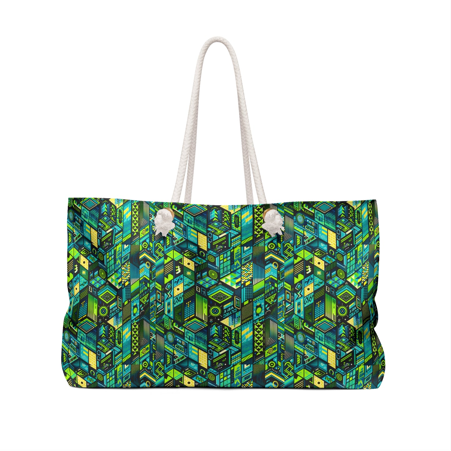 Tech-Infused Neon Tech-Forward Streetwear Weekender Bag - 8404 Design-61