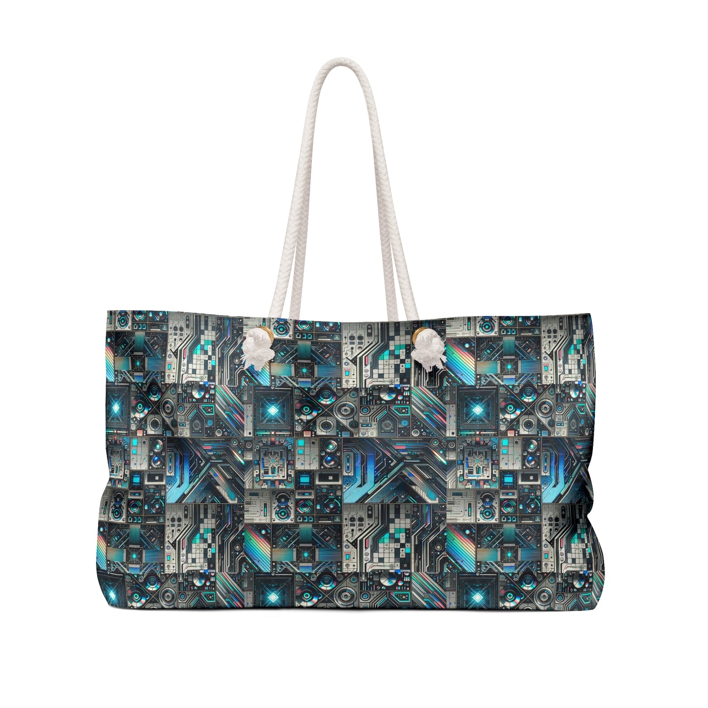 Tech-Infused Futurism Sleek Tech Edge Weekender Bag - 8404 Design-48