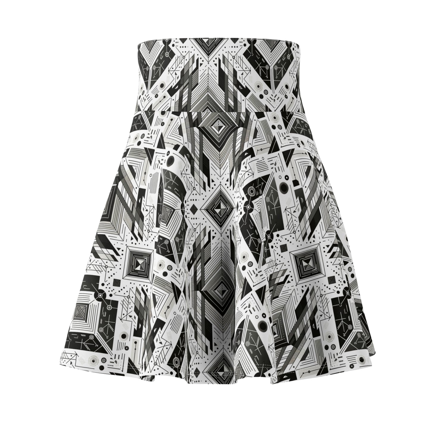 Digital Minimalism Minimalist Tech Women's Skater Skirt - 8404 Design-51