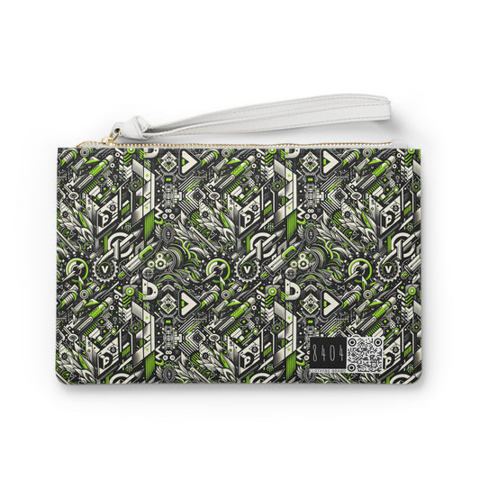 Graffiti Tech Fusion Bold Streetwear Fusion Clutch Bag - 8404 Design-59