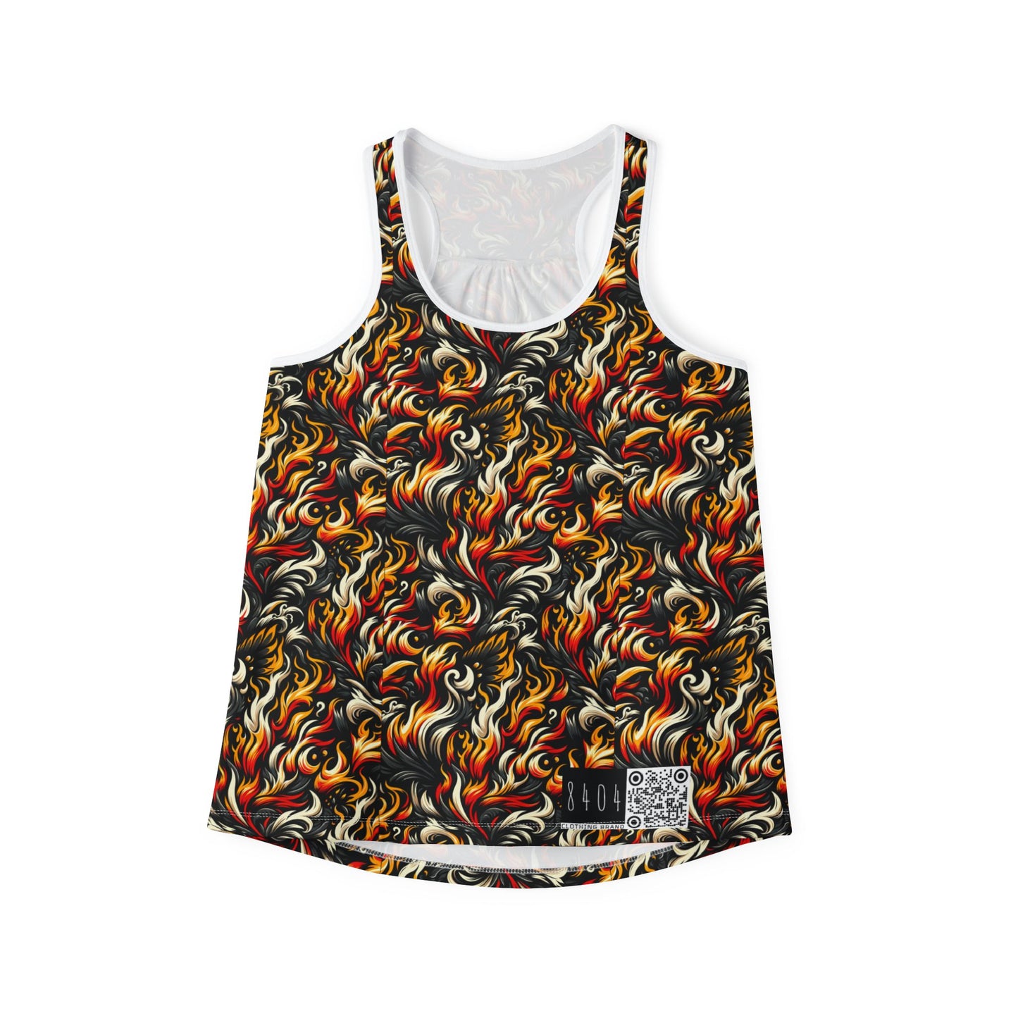 Fire & Flames Bold Streetwear Statement Women's Tank Top - 8404 Design-55