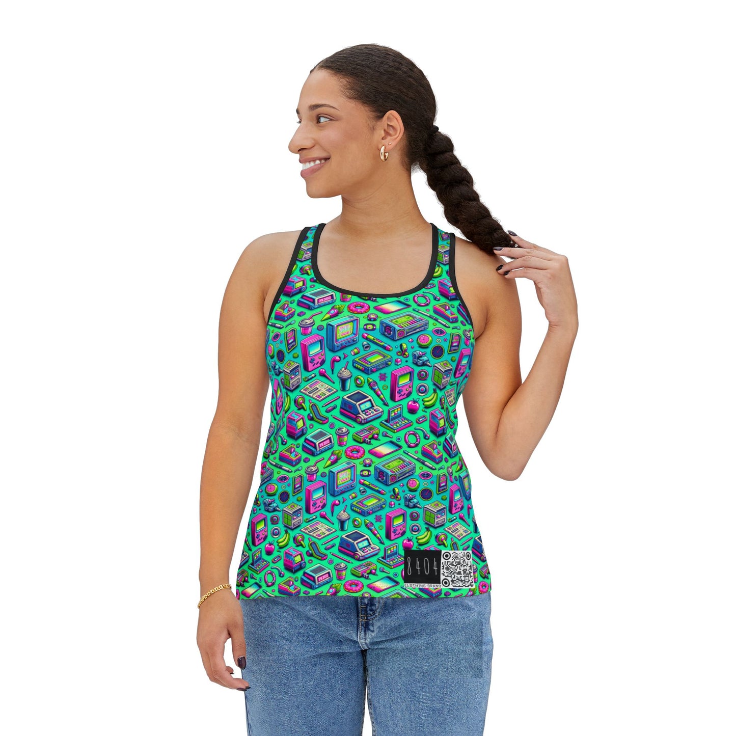 Y2k Revival Nostalgic Futurism Women's Tank Top - 8404 Design-48