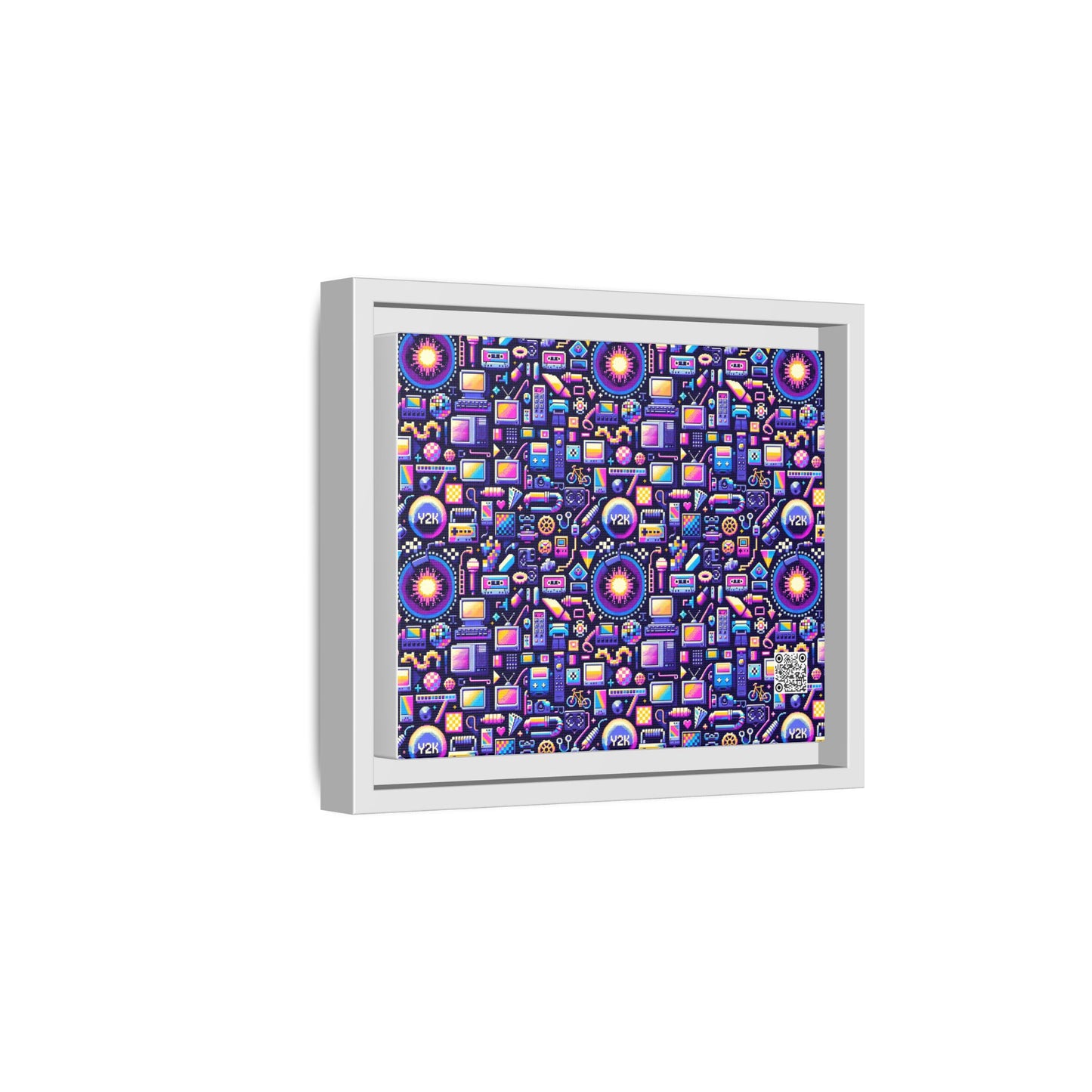 Digital Nostalgia Modern Retro Fusion Matte Canvas, Framed (multi-Color) - 8404 Design-64 B