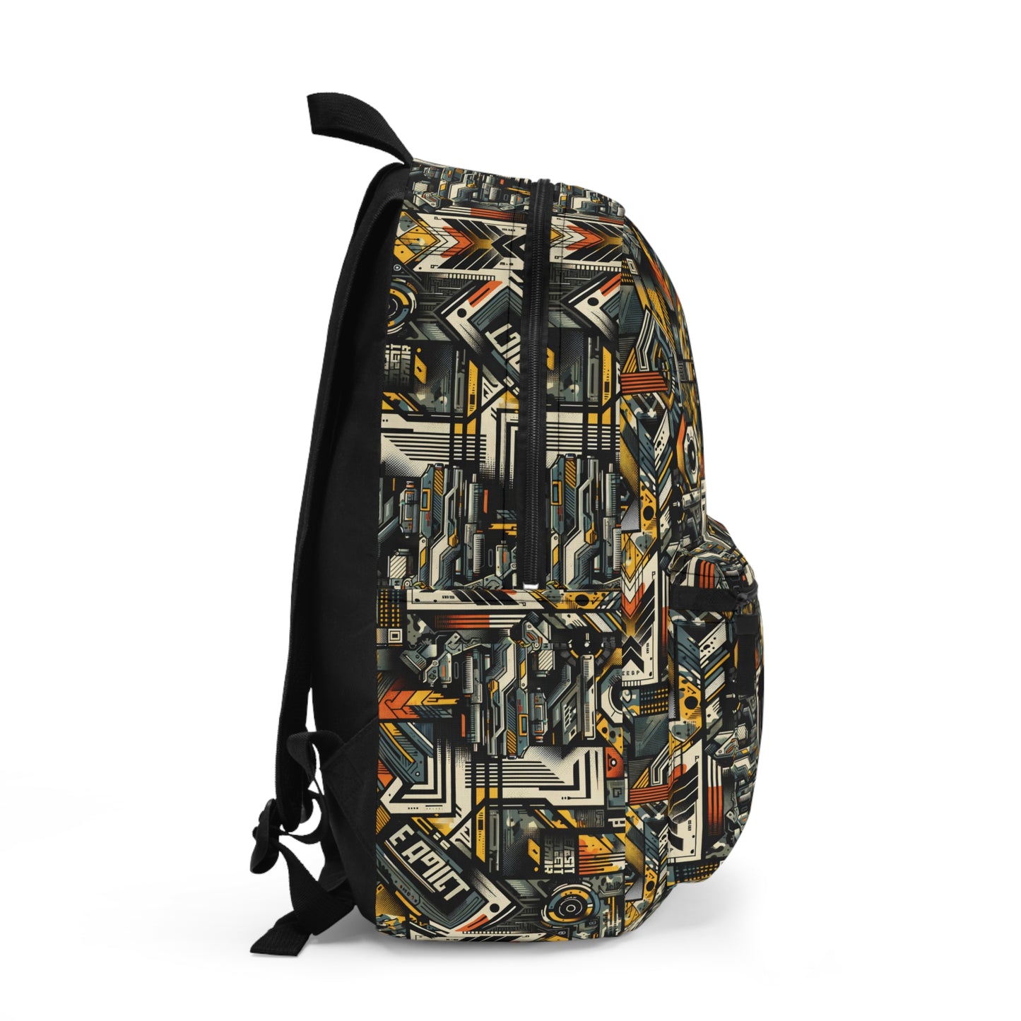 Digital Punk Futuristic Grunge Backpack - 8404 Design-49