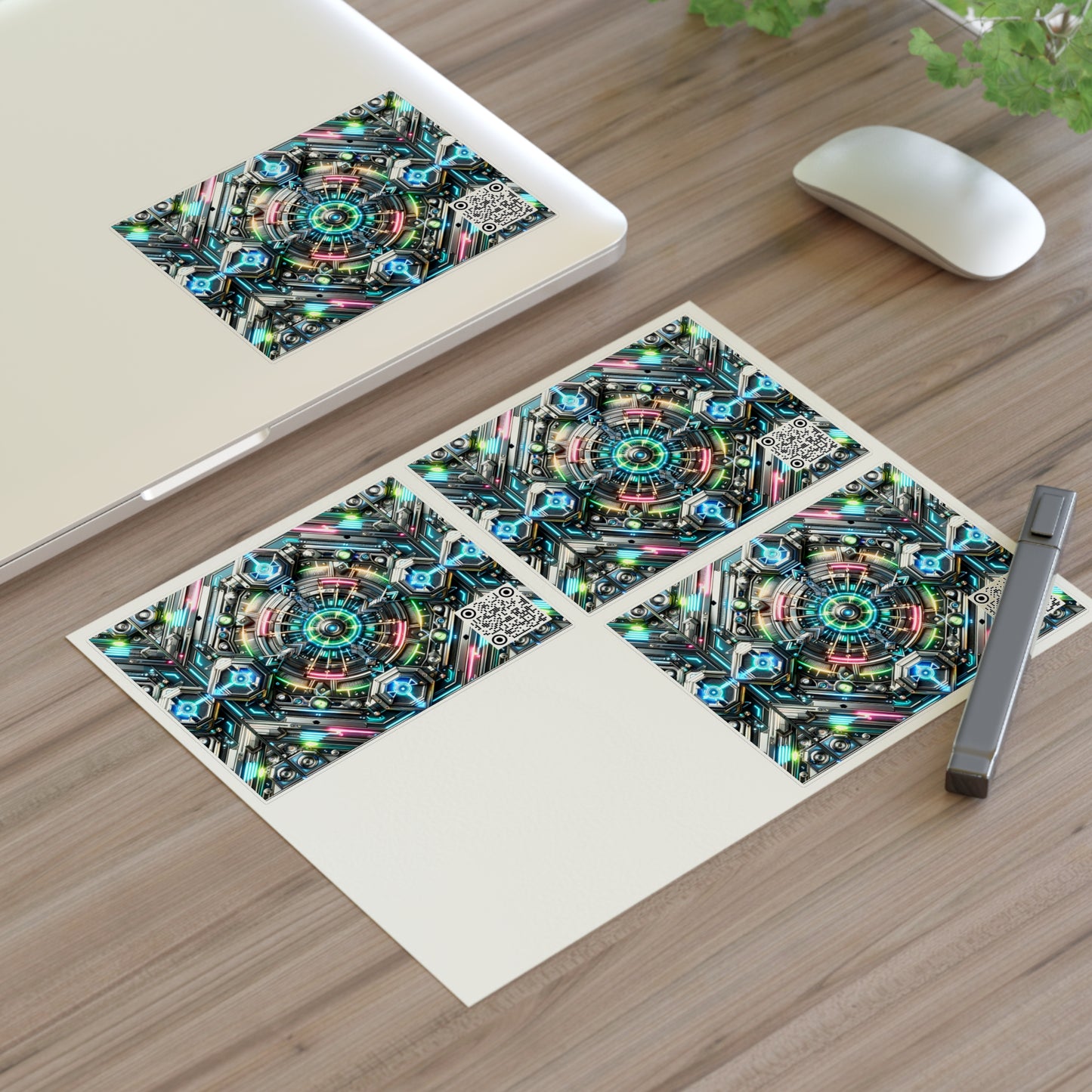 Tech-Infused Futurism Futuristic Tech Sticker Sheets - 8404 Design-53