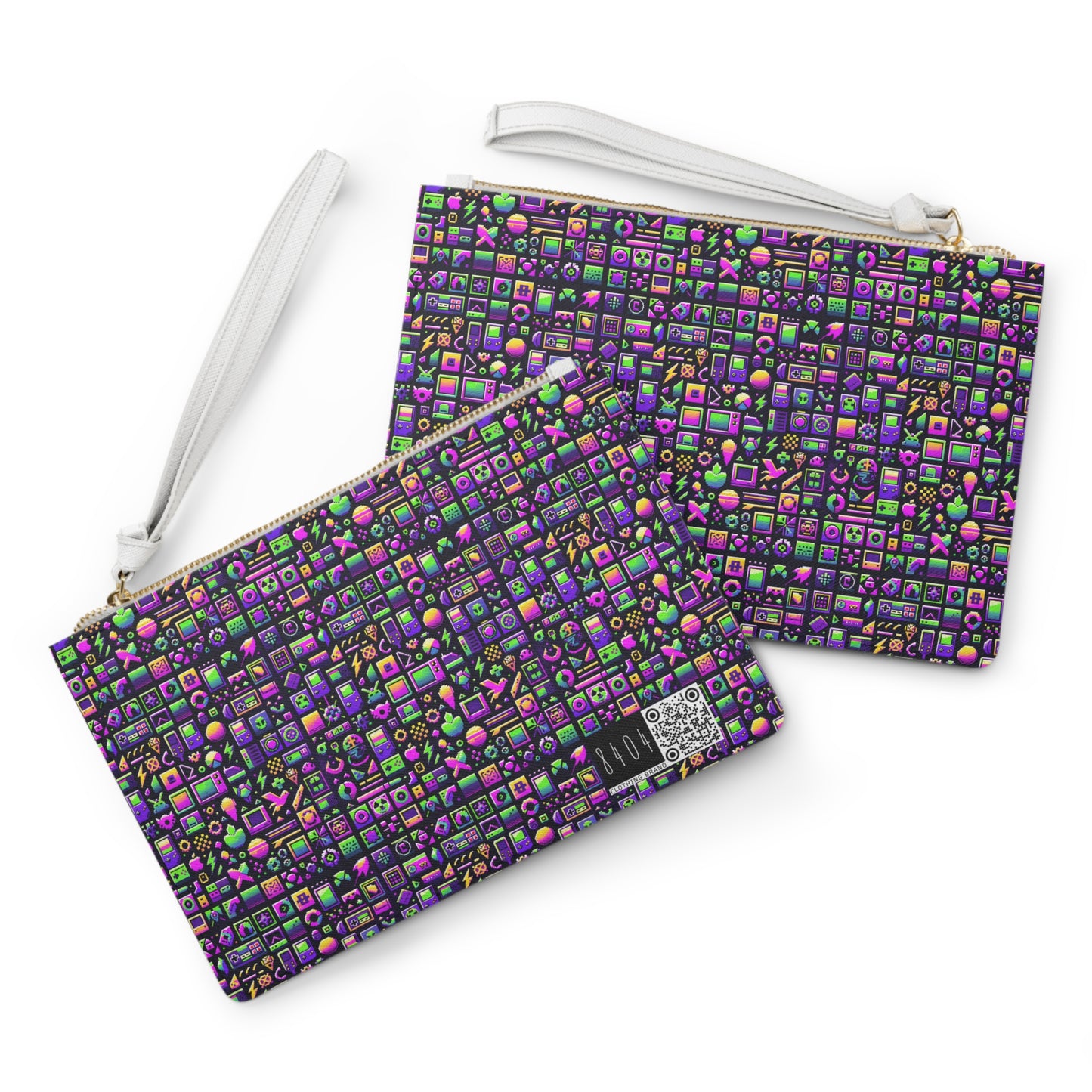 Digital Nostalgia Remix Modern Vintage Fusion Clutch Bag - 8404 Design-49