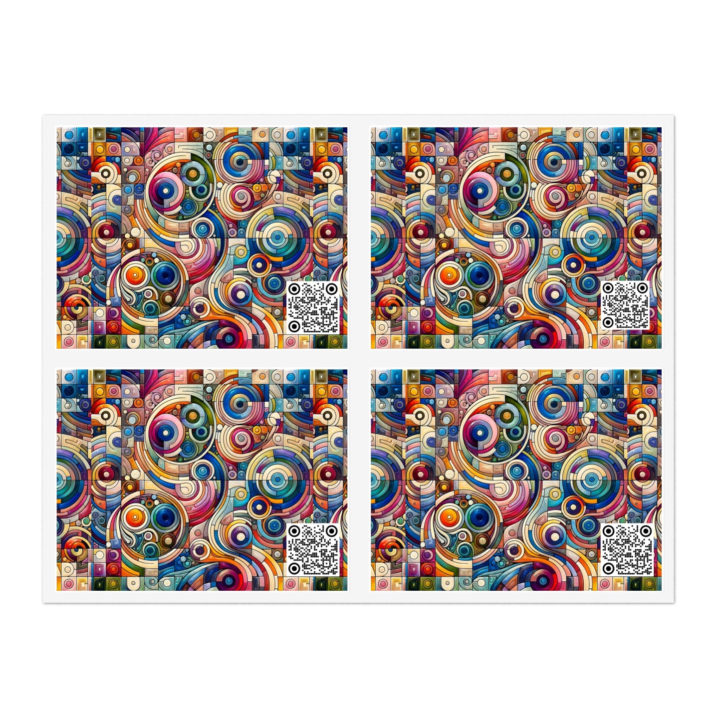 Digital Artistic Expression Artistic Streetwear Sticker Sheets - 8404 Design-49