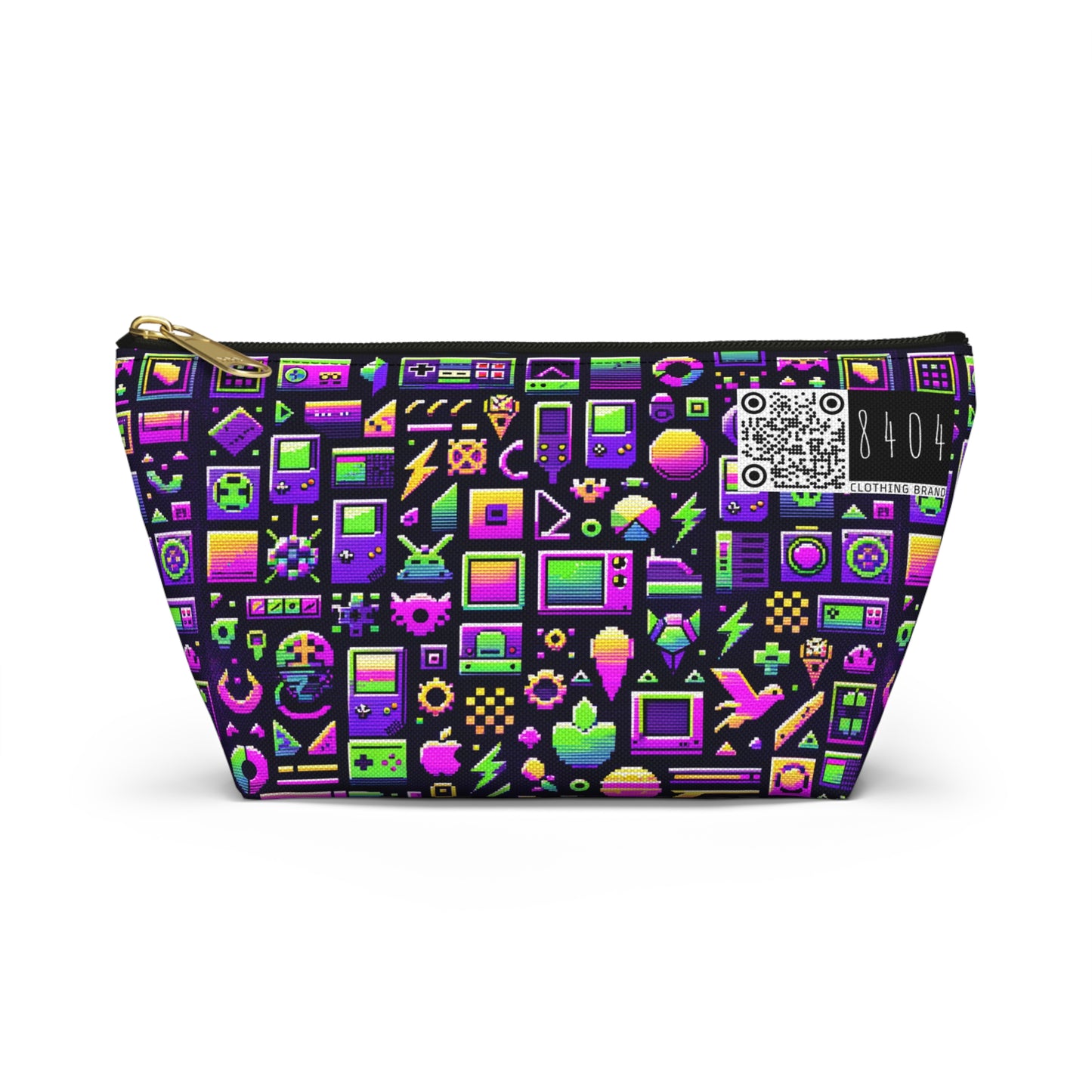 Digital Nostalgia Remix Modern Vintage Fusion Accessory Pouch W T-Bottom - 8404 Design-49