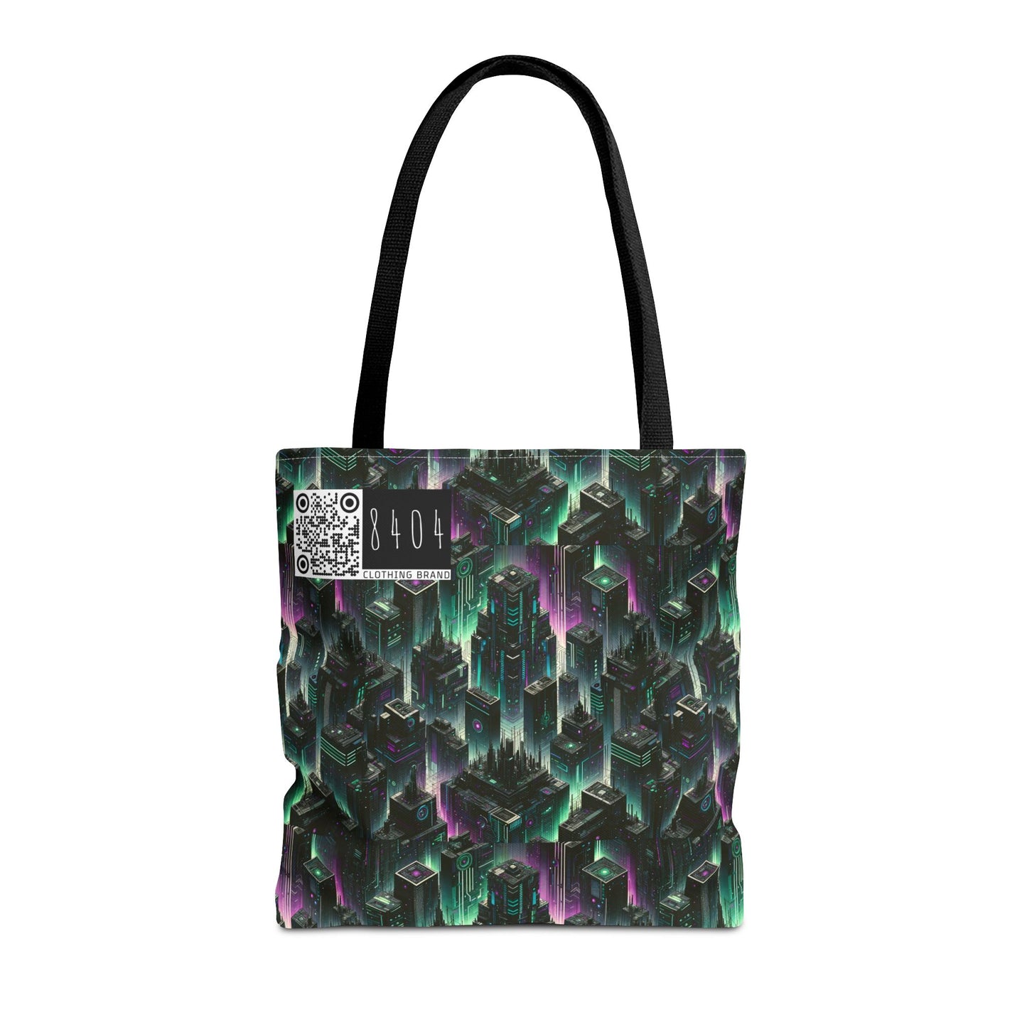Tech Noir Aesthetics Tech-Forward Urban Dystopia Tote Bag - 8404 Design-44