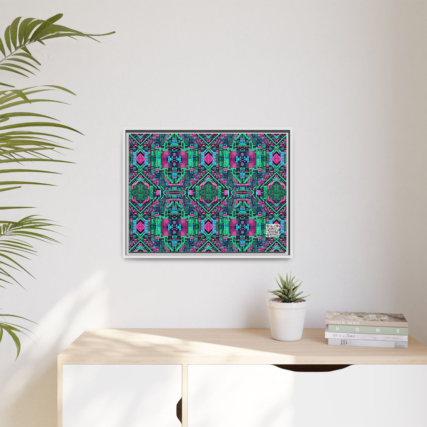 Digital Glitch Vibes Tech-Inspired Streetwear Matte Canvas, Framed (multi-Color) - 8404 Design-71 A