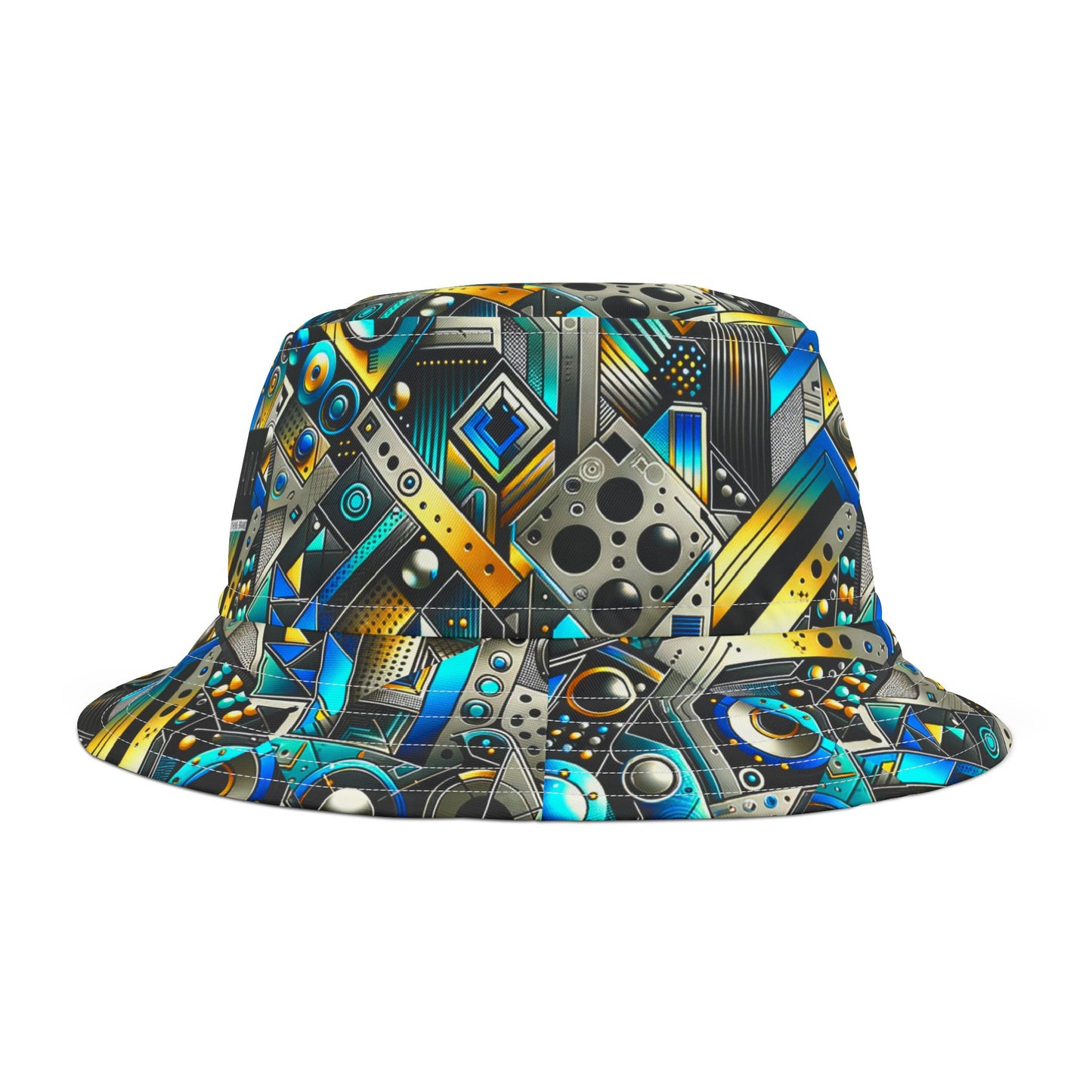 Tech Art Fusion Tech-Forward Streetwear Bucket Hat - 8404 Design-50