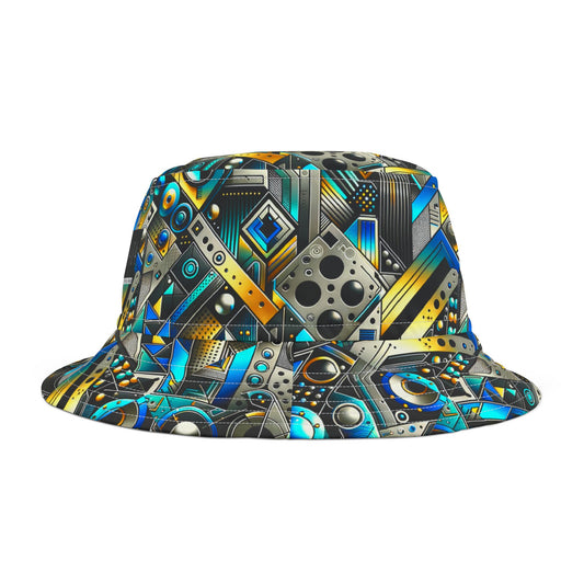 Tech Art Fusion Tech-Forward Streetwear Bucket Hat - 8404 Design-50