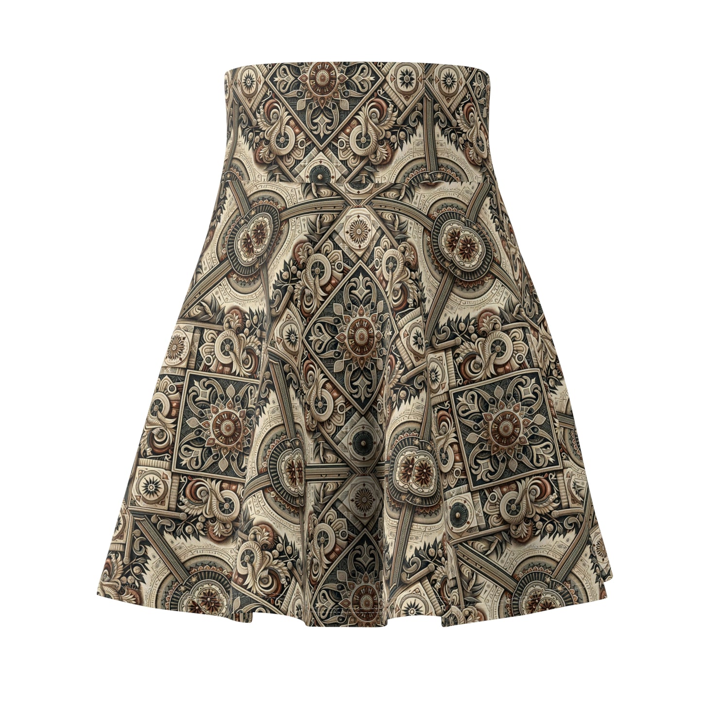 Graphic Workwear Capsule Artisanal Workwear Fusion Women's Skater Skirt - 8404 Design-61